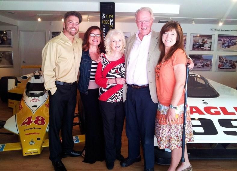 Dave MacDonald's family at Dan Gurneys All American Racers in 2014